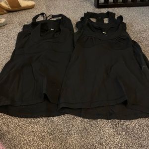 Lot of 6 lululemon black tank tops size 4